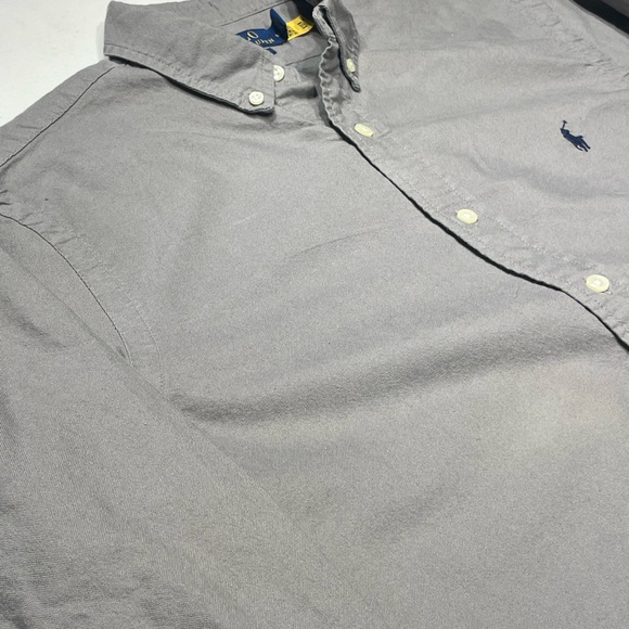 Ralph Lauren size Medium Slim fit Gray Oxford Cloth Button Down Shirt. - Picture 8 of 13